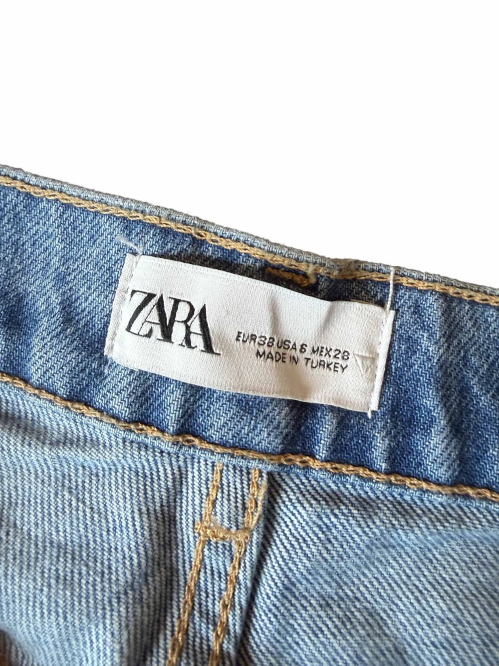 Straight Leg Blue Denim Jeans - Picture 4 of 9